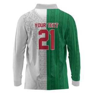 World Football 2026 Algeria Custom Long Sleeve Polo Shirt Algeria Culture Heritage - African Pride
