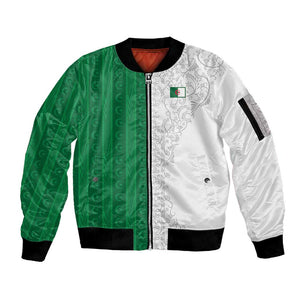 World Football 2026 Algeria Custom Sleeve Zip Bomber Jacket Algeria Culture Heritage - African Pride