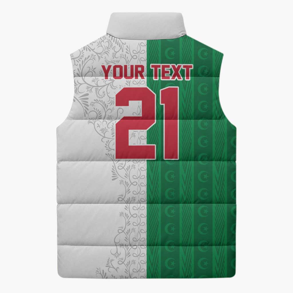 World Football 2026 Algeria Custom Sleeveless Puffer Jacket Algeria Culture Heritage - African Pride