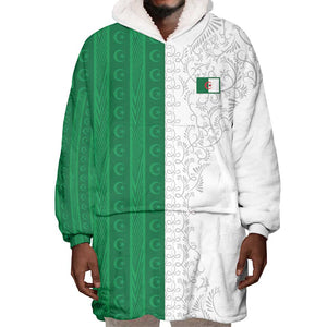 World Football 2026 Algeria Custom Wearable Blanket Hoodie Algeria Culture Heritage - African Pride
