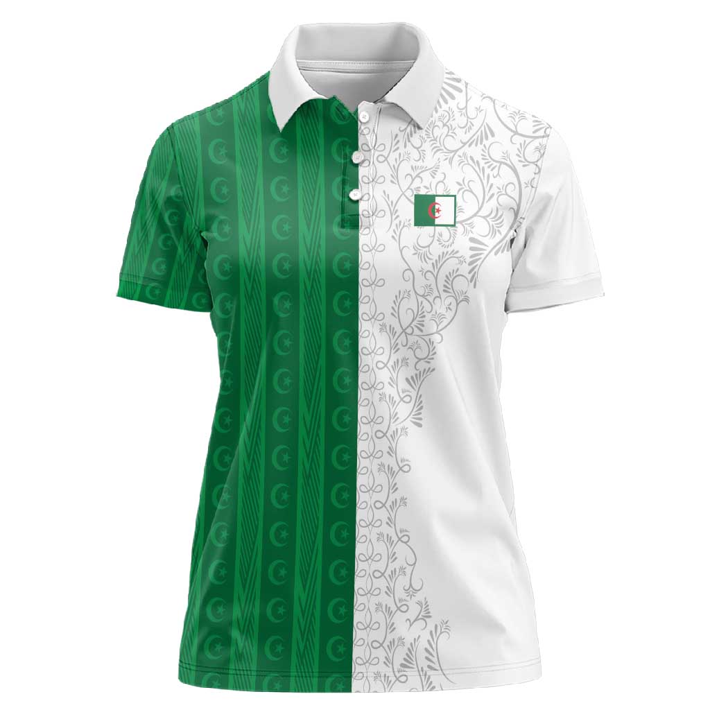 World Football 2026 Algeria Custom Women Polo Shirt Algeria Culture Heritage - African Pride