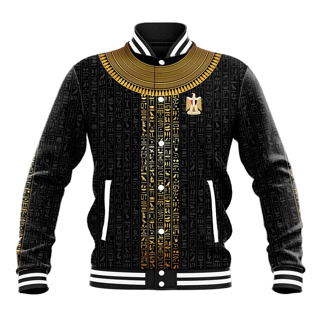 World Football 2026 Egypt Custom Baseball Jacket Ancient Egyptian Hieroglyphs - African Pride