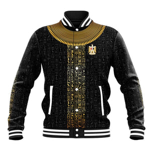 World Football 2026 Egypt Custom Baseball Jacket Ancient Egyptian Hieroglyphs - African Pride