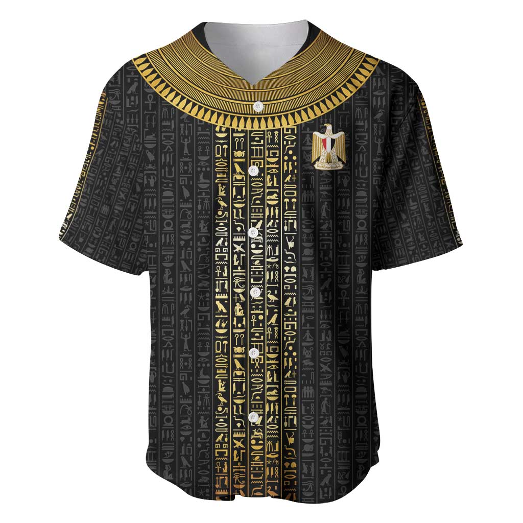 World Football 2026 Egypt Custom Baseball Jersey Ancient Egyptian Hieroglyphs - African Pride