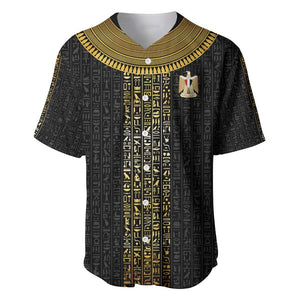 World Football 2026 Egypt Custom Baseball Jersey Ancient Egyptian Hieroglyphs - African Pride