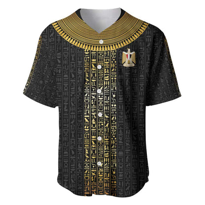 World Football 2026 Egypt Custom Baseball Jersey Ancient Egyptian Hieroglyphs - African Pride