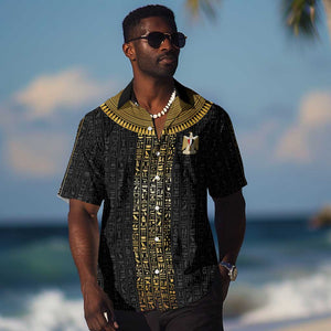 World Football 2026 Egypt Custom Hawaiian Shirt Ancient Egyptian Hieroglyphs LT9