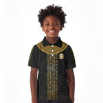 World Football 2026 Egypt Custom Kid Polo Shirt Ancient Egyptian Hieroglyphs - African Pride