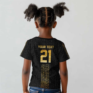 World Football 2026 Egypt Custom Kid T shirt Ancient Egyptian Hieroglyphs - African Pride
