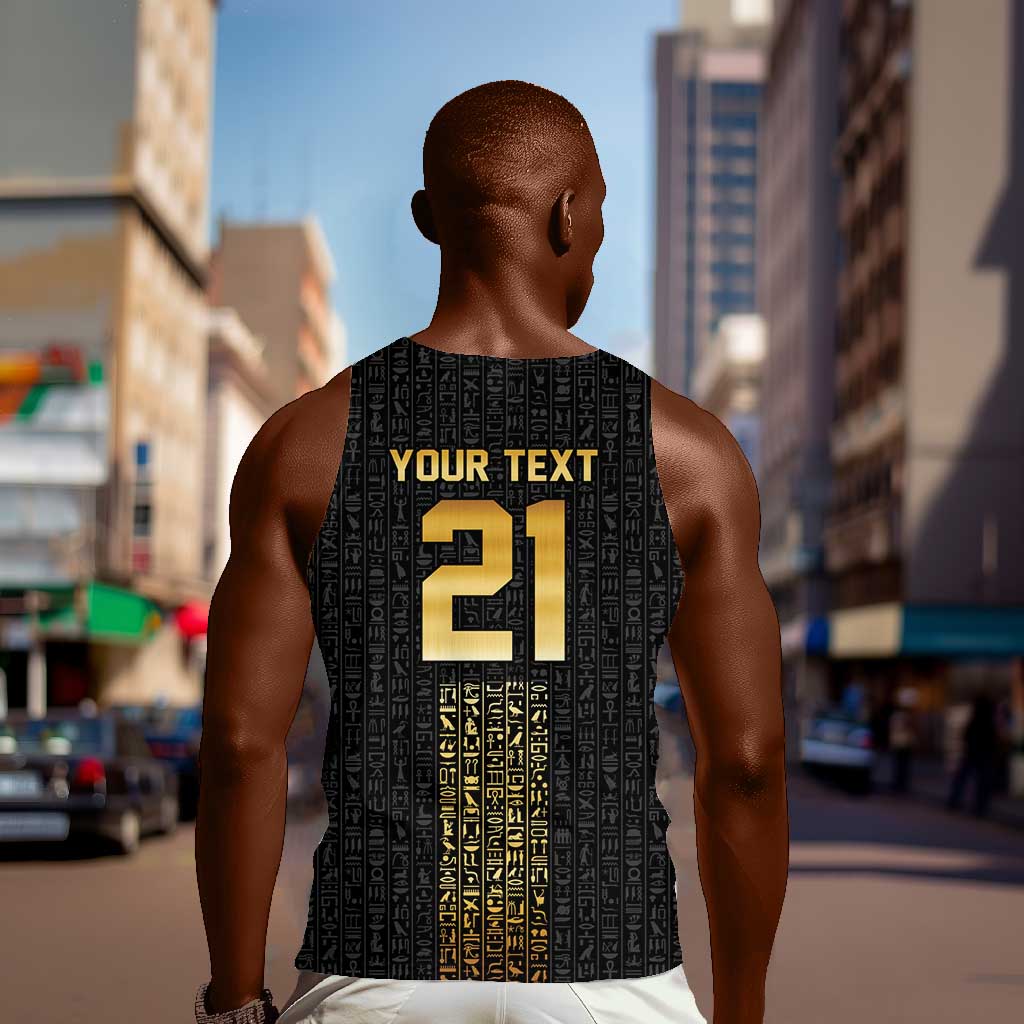 World Football 2026 Egypt Custom Men Tank Top Ancient Egyptian Hieroglyphs - African Pride