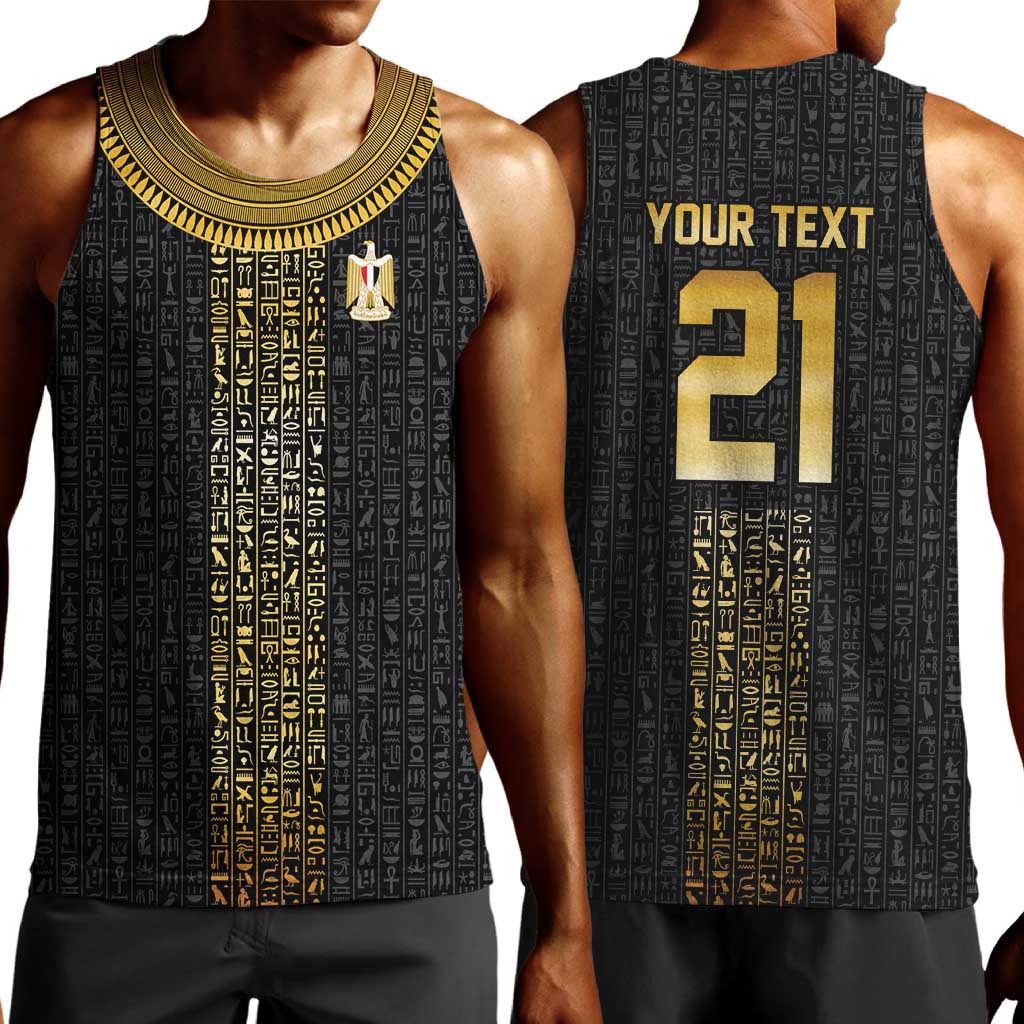 World Football 2026 Egypt Custom Men Tank Top Ancient Egyptian Hieroglyphs - African Pride