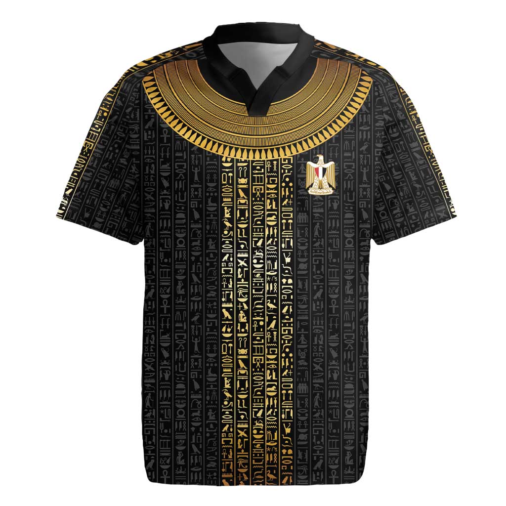 World Football 2026 Egypt Custom Rugby Jersey Ancient Egyptian Hieroglyphs - African Pride