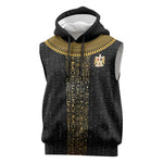 World Football 2026 Egypt Custom Sleeveless Hoodie Ancient Egyptian Hieroglyphs - African Pride