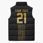 World Football 2026 Egypt Custom Sleeveless Puffer Jacket Ancient Egyptian Hieroglyphs - African Pride