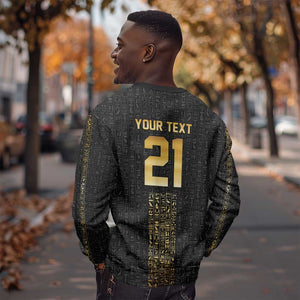 World Football 2026 Egypt Custom Sweatshirt Ancient Egyptian Hieroglyphs - African Pride