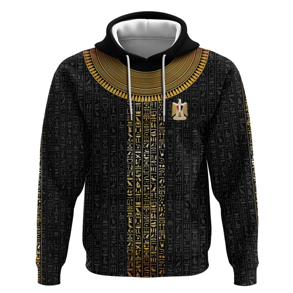 World Football 2026 Egypt Custom Zip Hoodie Ancient Egyptian Hieroglyphs - African Pride
