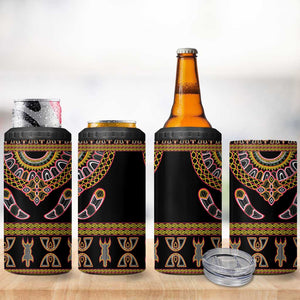 Bamenda Toghu 4 in 1 Can Cooler Tumbler Traditional Attire Pattern
