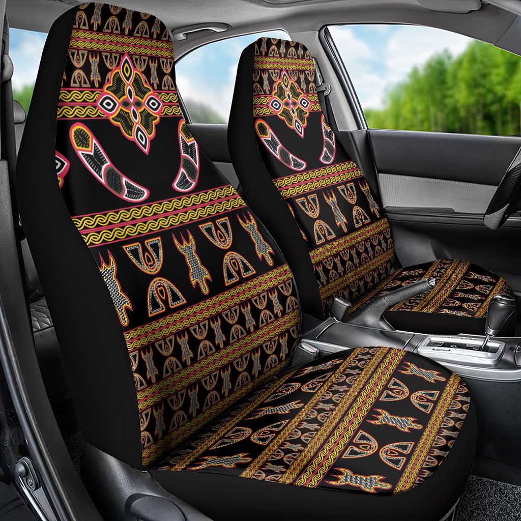 Bamenda Toghu Car Seat Cover Traditional Attire Pattern