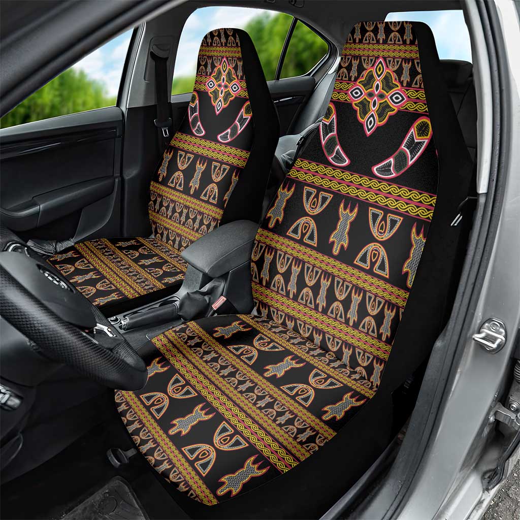 Bamenda Toghu Car Seat Cover Traditional Attire Pattern