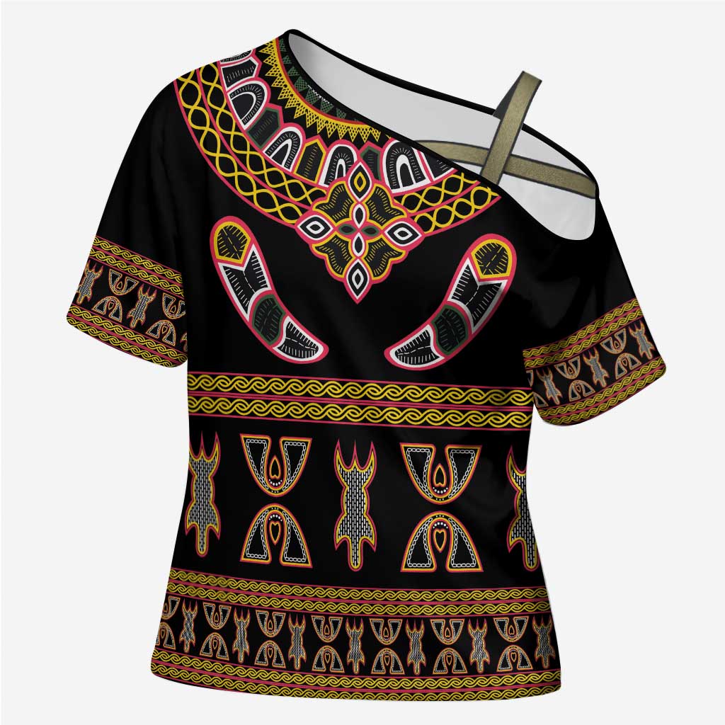 Bamenda Toghu Cross Shoulder Shirt Traditional Attire Pattern