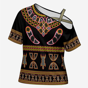 Bamenda Toghu Cross Shoulder Shirt Traditional Attire Pattern