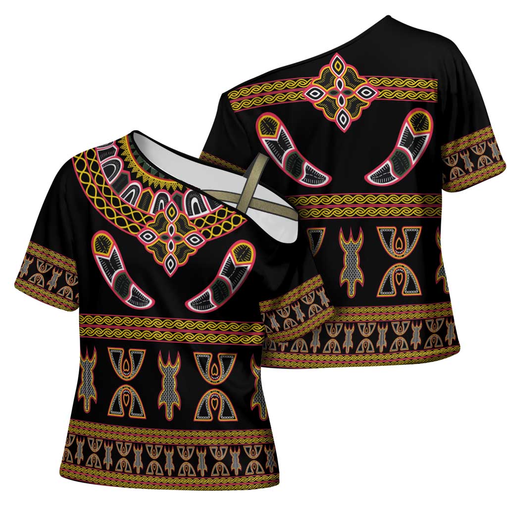 Bamenda Toghu Cross Shoulder Shirt Traditional Attire Pattern