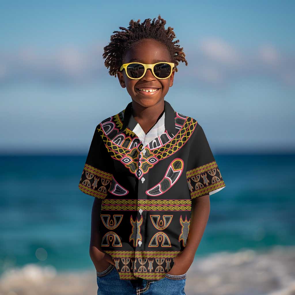 Bamenda Toghu Kid Hawaiian Shirt Traditional Attire Pattern