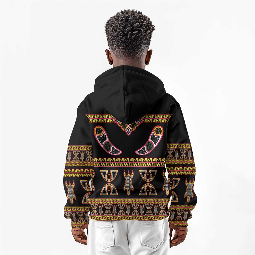 Bamenda Toghu Kid Hoodie Traditional Attire Pattern