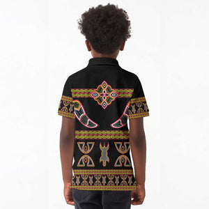 Bamenda Toghu Kid Polo Shirt Traditional Attire Pattern