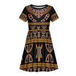 Bamenda Toghu Kid Short Sleeve Dress Traditional Attire Pattern