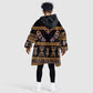 Bamenda Toghu Kid Wearable Blanket Hoodie Traditional Attire Pattern