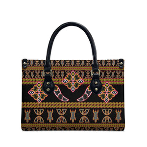 Bamenda Toghu Leather Bag Traditional Attire Pattern