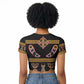 Bamenda Toghu Raglan Cropped T shirt Traditional Attire Pattern