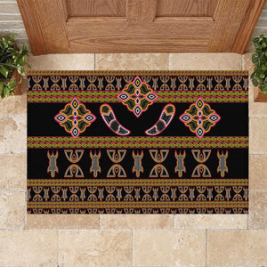 Bamenda Toghu Rubber Doormat Traditional Attire Pattern