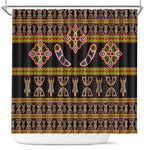 Bamenda Toghu Shower Curtain Traditional Attire Pattern