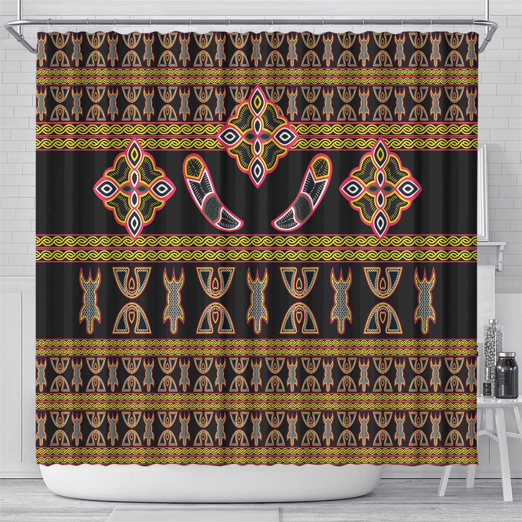 Bamenda Toghu Shower Curtain Traditional Attire Pattern