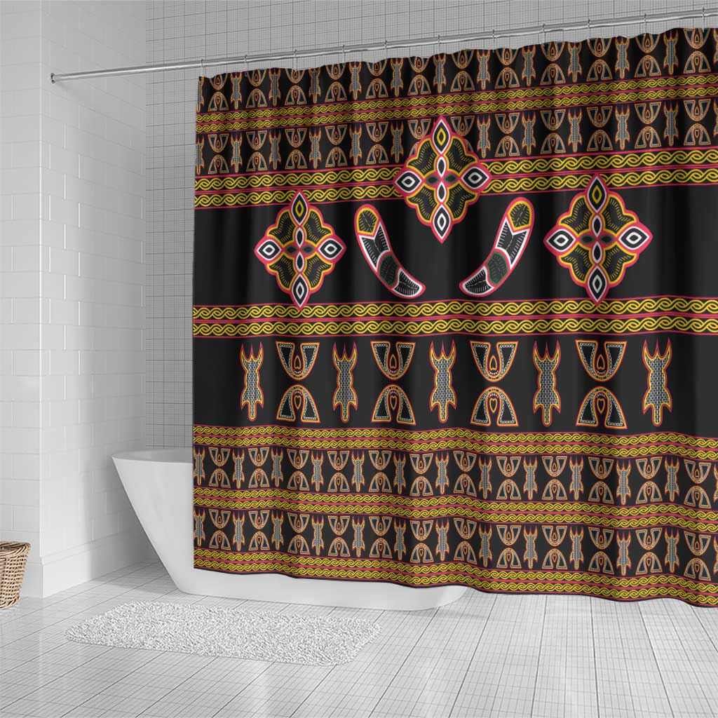 Bamenda Toghu Shower Curtain Traditional Attire Pattern