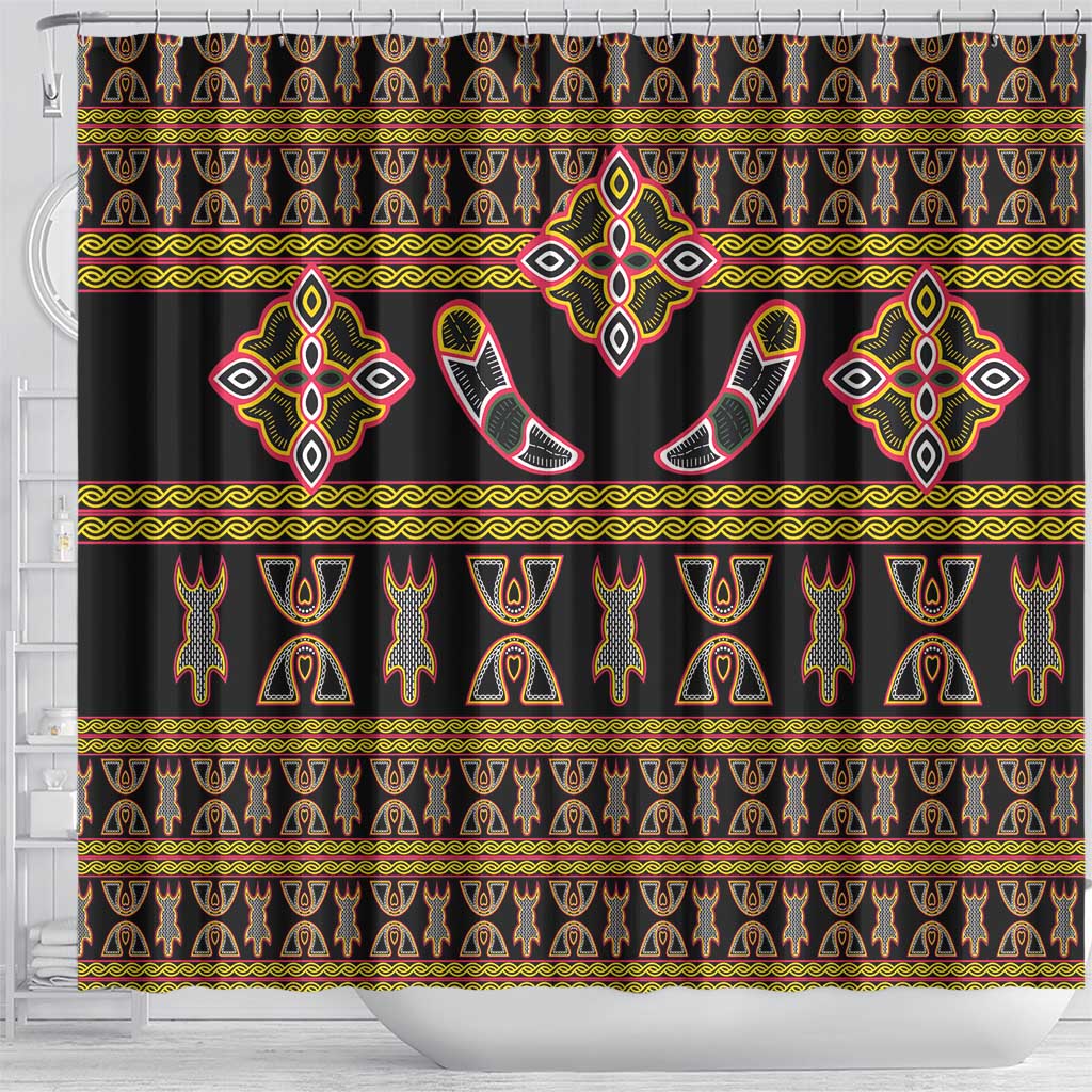 Bamenda Toghu Shower Curtain Traditional Attire Pattern