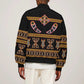 Bamenda Toghu Sleeve Zip Bomber Jacket Traditional Attire Pattern