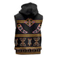 Bamenda Toghu Sleeveless Zip Hoodie Traditional Attire Pattern