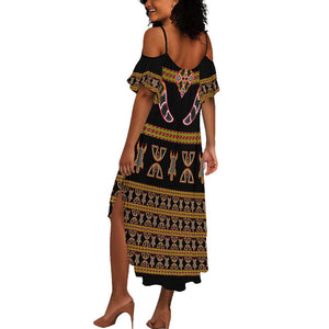 Bamenda Toghu Summer Maxi Dress Traditional Attire Pattern