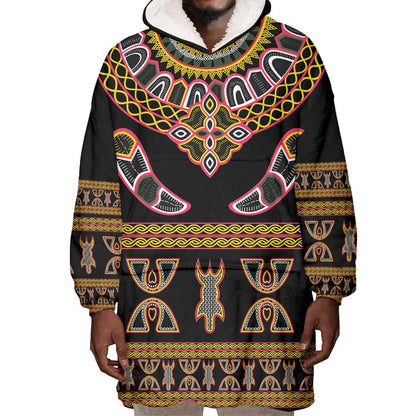Bamenda Toghu Wearable Blanket Hoodie Traditional Attire Pattern