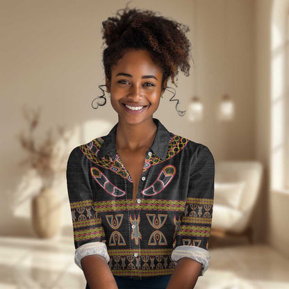 Bamenda Toghu Women Casual Shirt Traditional Attire Pattern