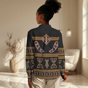 Bamenda Toghu Women Casual Shirt Traditional Attire Pattern