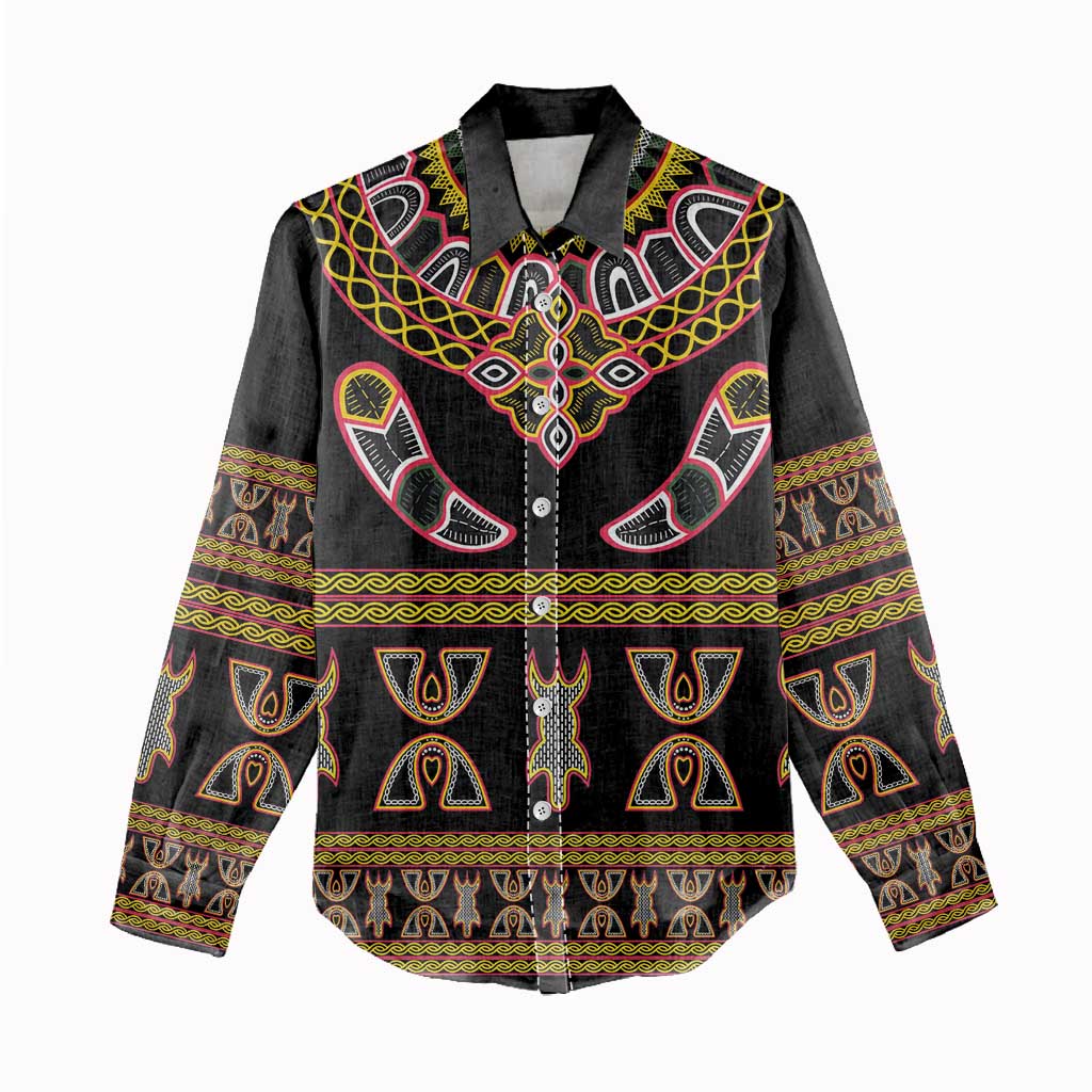 Bamenda Toghu Women Casual Shirt Traditional Attire Pattern