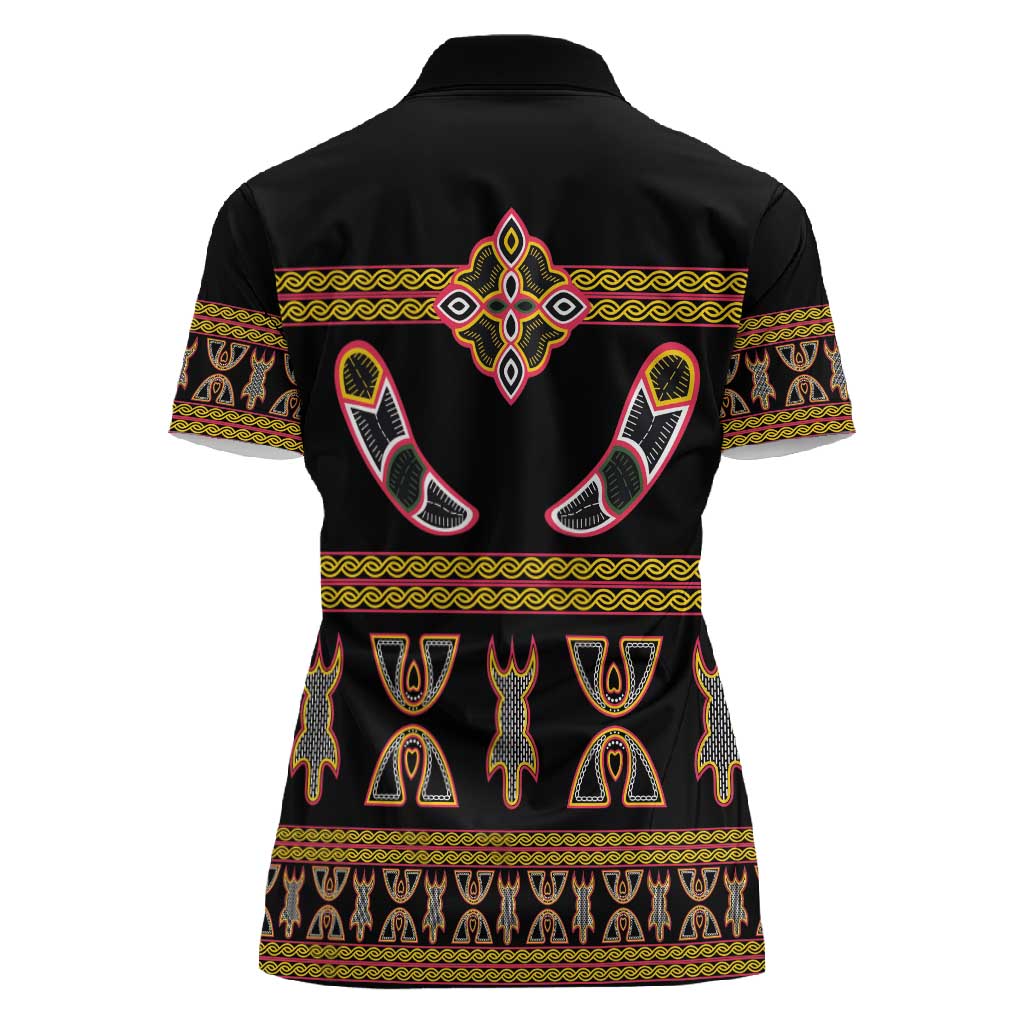 Bamenda Toghu Women Polo Shirt Traditional Attire Pattern