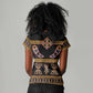 Bamenda Toghu Women V-Neck T-Shirt Traditional Attire Pattern
