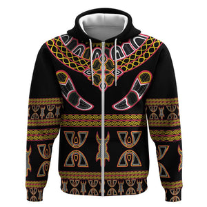 Bamenda Toghu Zip Hoodie Traditional Attire Pattern