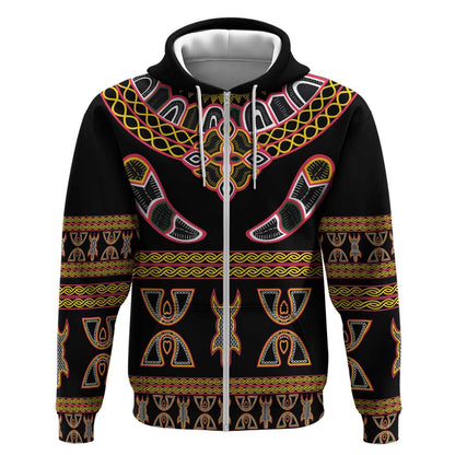 Bamenda Toghu Zip Hoodie Traditional Attire Pattern