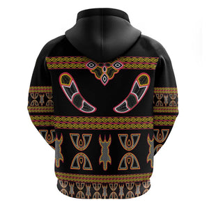 Bamenda Toghu Zip Hoodie Traditional Attire Pattern